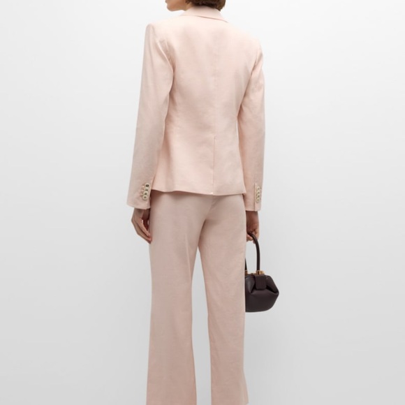 Veronica Beard Pink Linen Cutaway Dickey Jacket NWOT - Picture 6 of 10